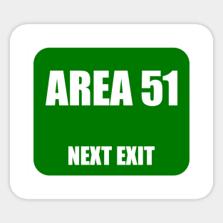 Area 51 Exit Sticker